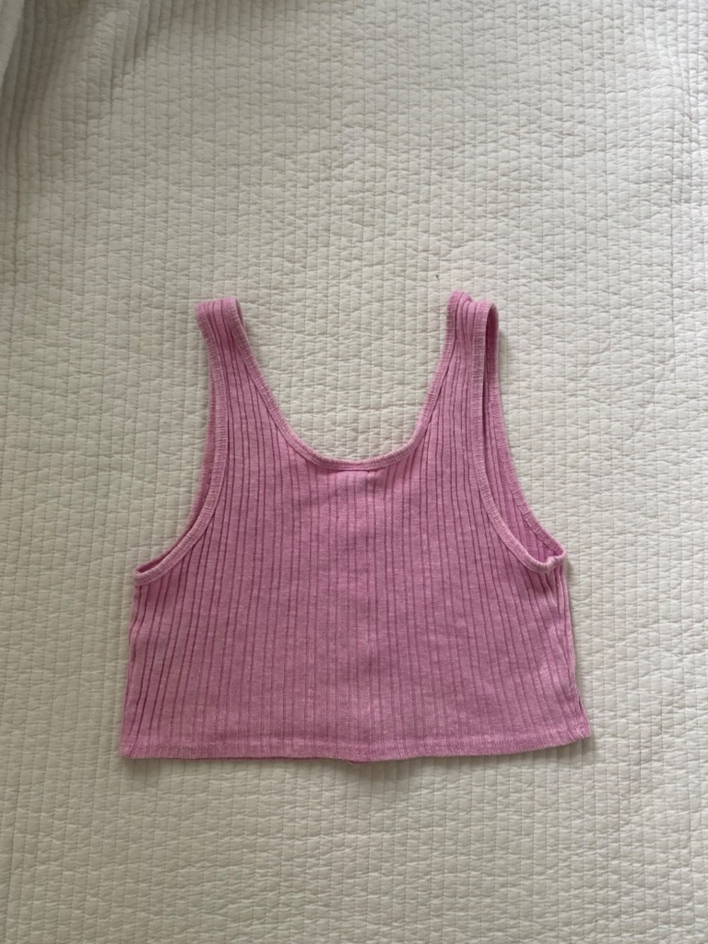 Wild Fable pink ribbed button tank top - Picture 8 of 8